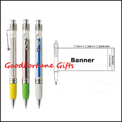Double Sided Smart Banner Custom Ballpoint Pens For Advertising With Comfortale Grip