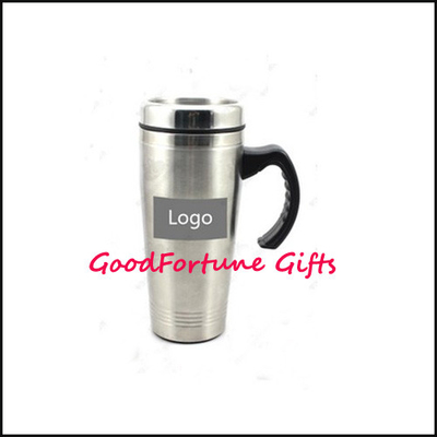 Double Wall Vacuum Travel Mug Stainless Steel Vacuum Cups 16oz Ergonomic Handle