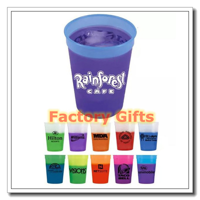 Personalized Plastic Beer Cups Color Changing Stadium Cups 130ml 180ml 260ml 320ml