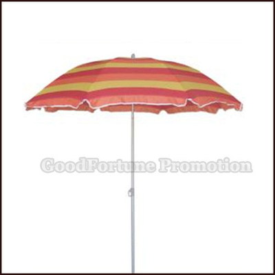 Colorful Wind Resistant Outdoor Beach Umbrella 190T Polyester Sun Shade Umbrella