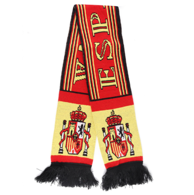 Fashionable Custom Sport Scarf Acrylic Knitted Football Club Scarf Promotional Giveaways