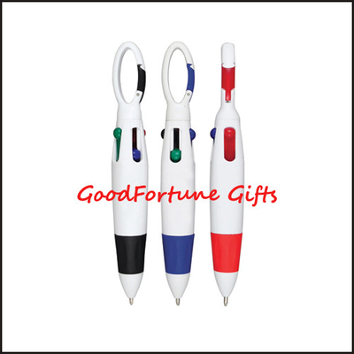 Imprint 4 Colour Ballpoint Pen Silkscreen Logo Promotional Ballpoint Pen 0.7mm Tip
