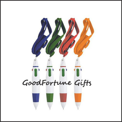 Versatile Use Personalized Ballpoint Pens Gift Retractable Lanyard Pen For Trade Shows