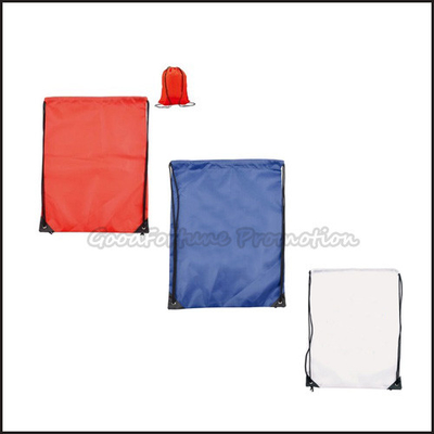 Eco Promotional Nylon Drawstring Backpack Travel Camp Bag Customized 44×33.7cm