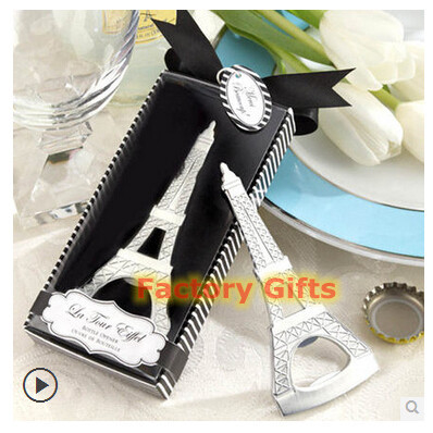 Paris Themed Wedding Souvenir Gifts Metal Eiffel Tower Bottle Opener Silver Finished