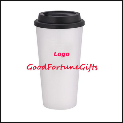 450ml Coffee Mugs Anti Scalding Promotional Ceramic Mug With Rubber Lid 6*14cm