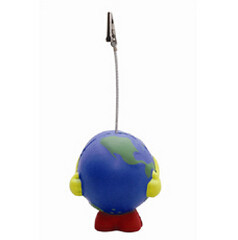 Logo Printed Soft Card Holder Foam Stress Ball With Clip For Party 2.5inches