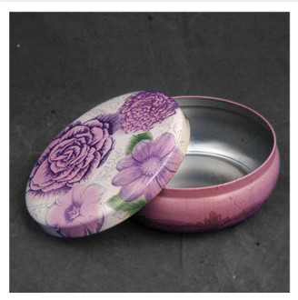 Full Color Custom Promotional Packaging Tin Can Candy Metal Tin Storage Box With Hinged Lid