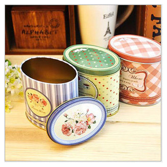 Full Color Custom Promotional Packaging Tin Can Candy Metal Tin Storage Box With Hinged Lid